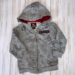 Quicksilver Rocker Hoodie Sweatshirt Zip Up 2T